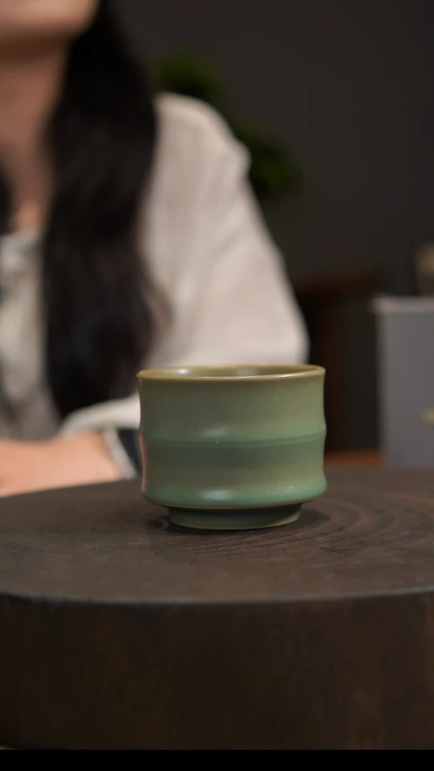 杯子你****墙竹节杯 汝州原产地  原矿老釉