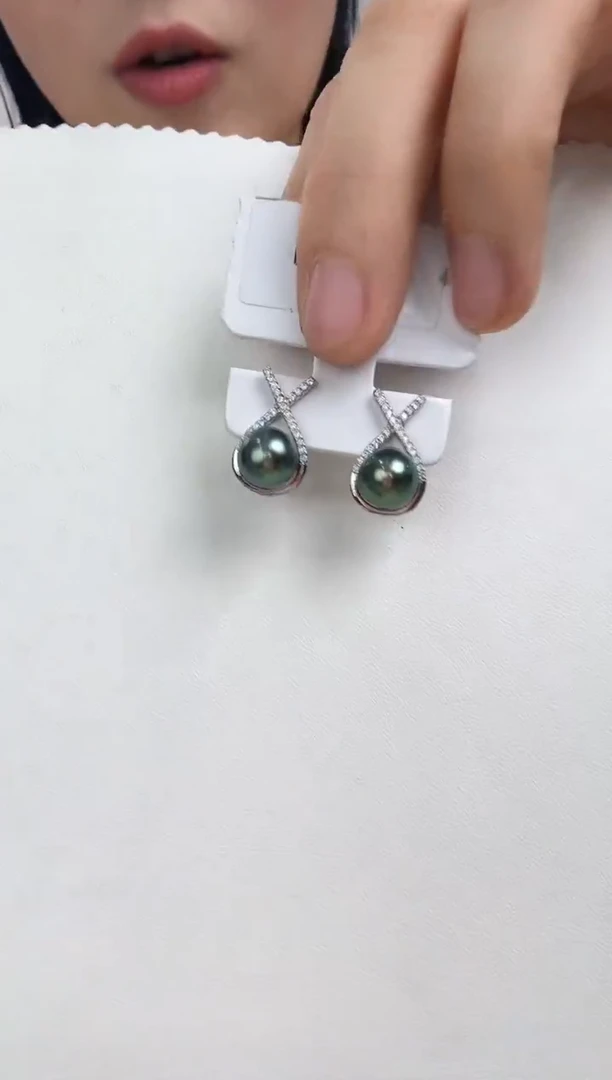 未镶嵌丨海水珍珠大溪地耳钉@@P1156