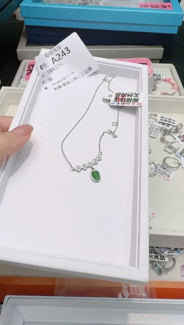 【闪购商品】翡翠颈饰银S925镶嵌多样性发一A243