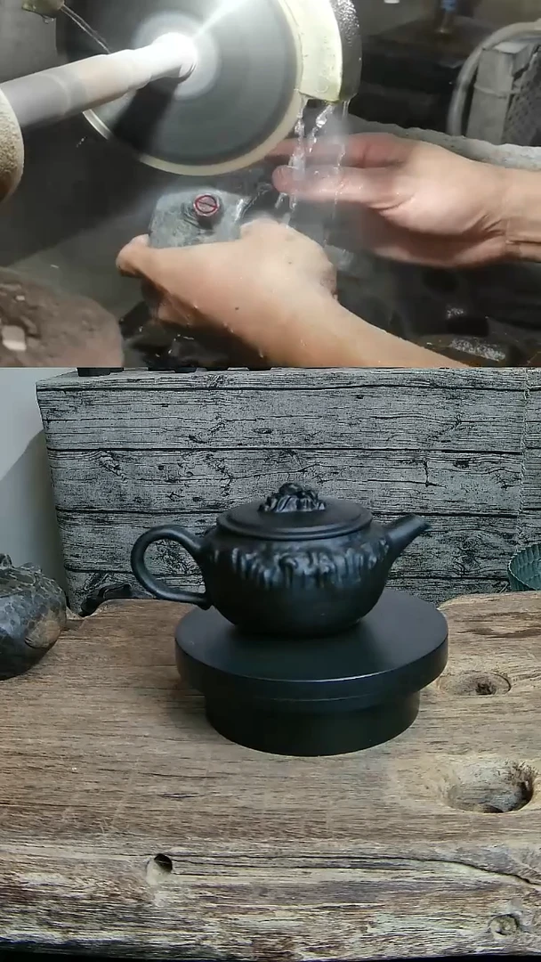 6 双11大促天然冰碛岩整石雕刻特价见山石壶220CC