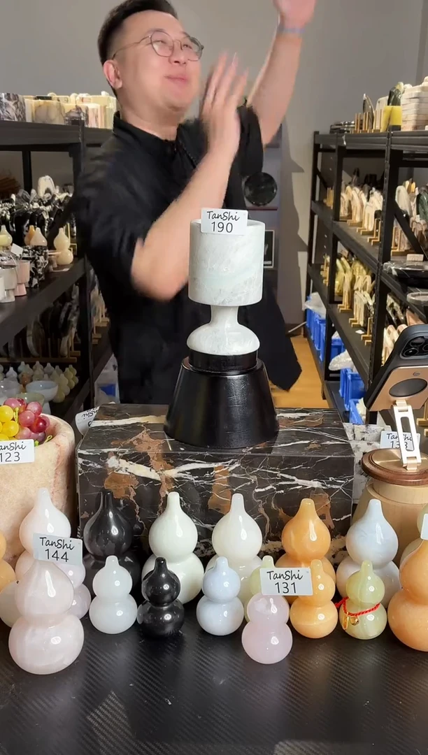 石材190大理石高脚烛台