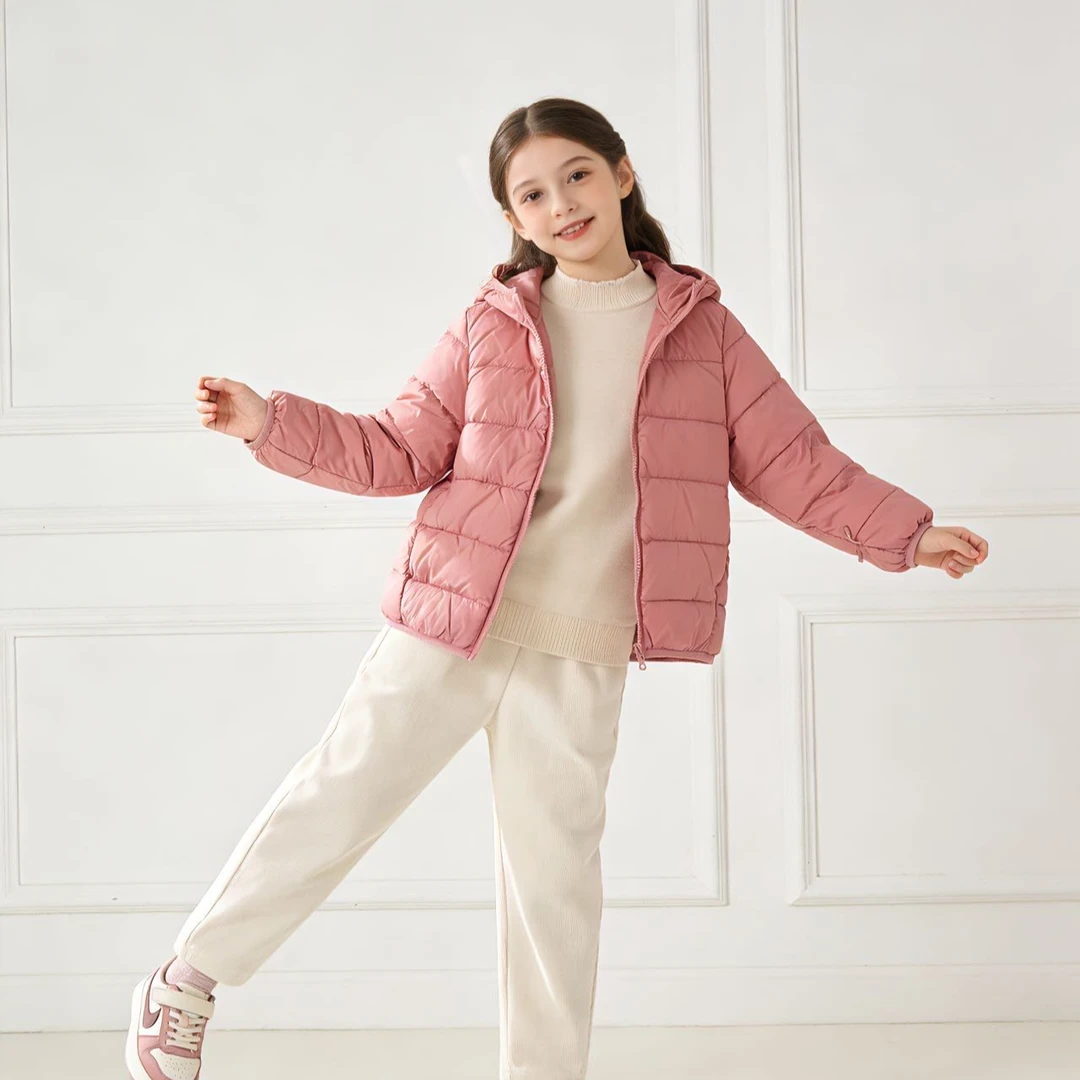 36405高端专享冬季轻薄羽绒服柔粉色