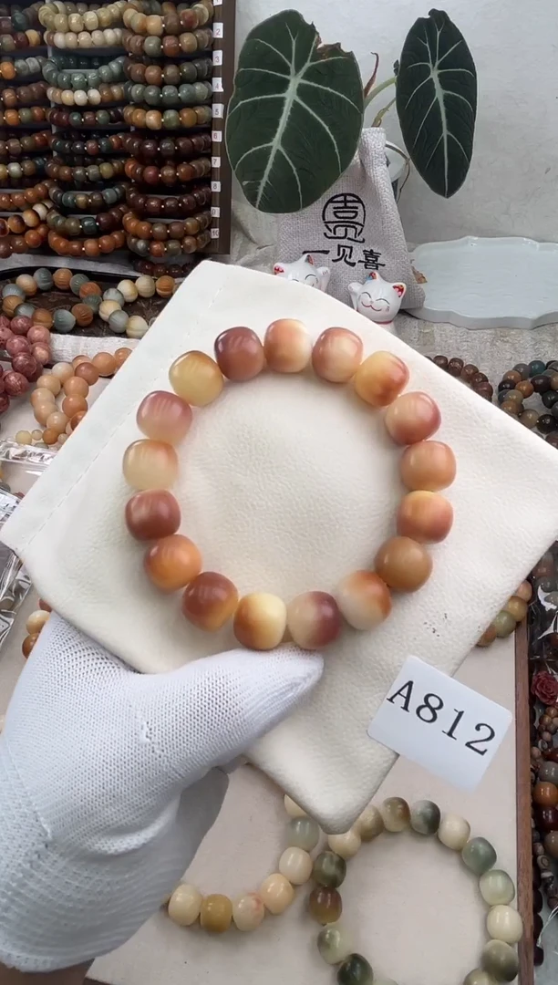 菩提根/象牙果手串a812卡15 干磨微瑕