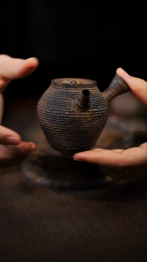 全手工制作  南蛮侧把壶