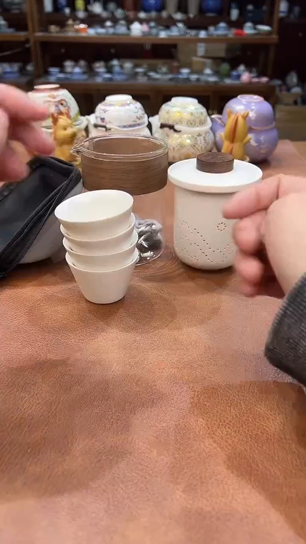 真的很便宜会开片的旅行茶具