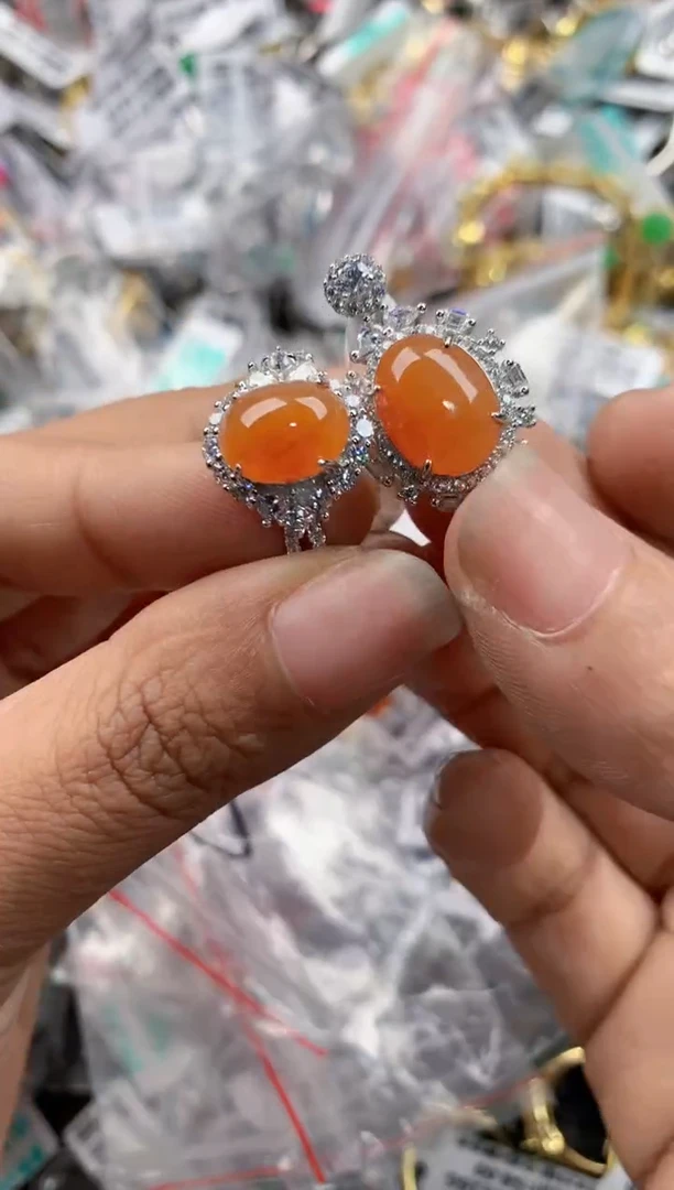 银S925镶嵌戒指翡翠999-----2