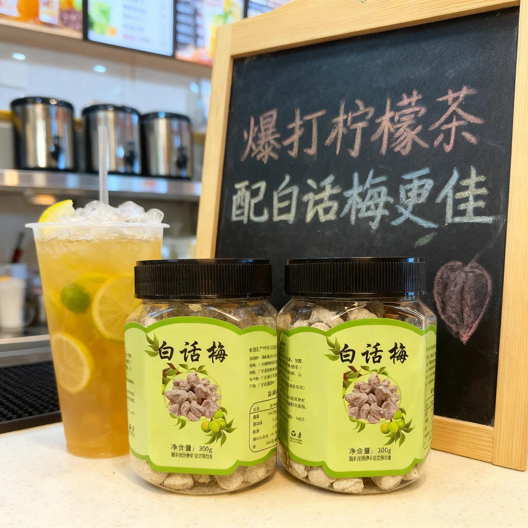 白话梅【甄选罐装】手打柠檬茶选用酸咸老盐味调制话梅柠檬茶泡水泡