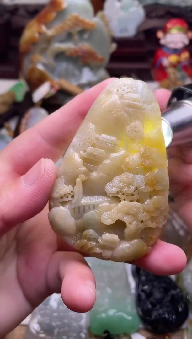 颈饰未镶嵌翡翠山水