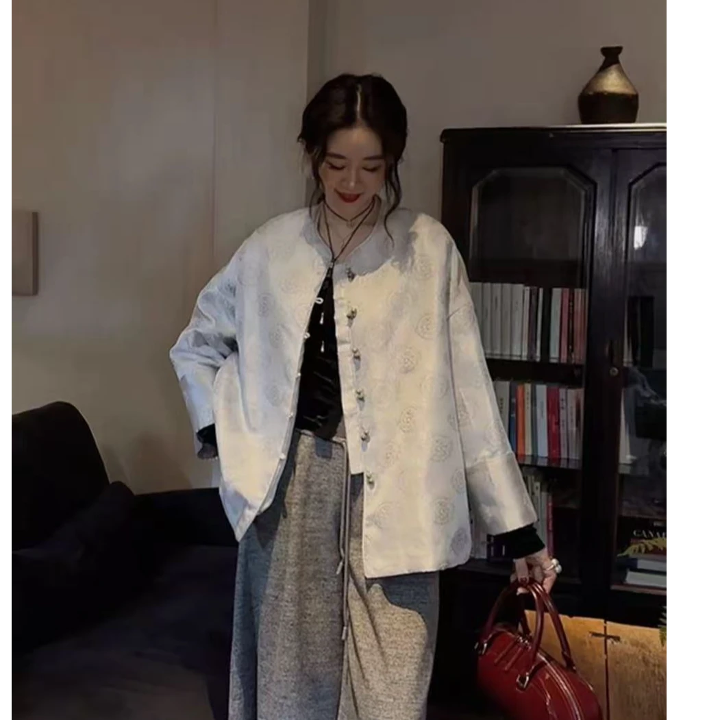 新中式国风立领百搭保暖棉服外套2025早秋新款外套--5565-苏苏