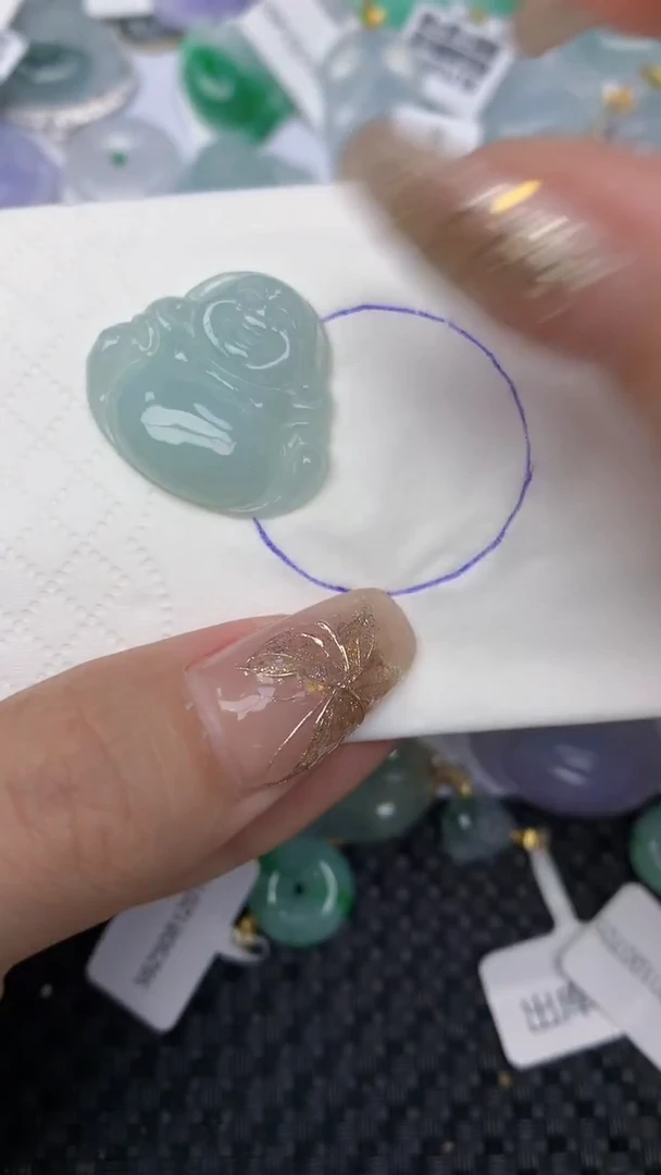 颈饰未镶嵌翡翠天然缅甸翡翠a货百元以上9元证书费自理