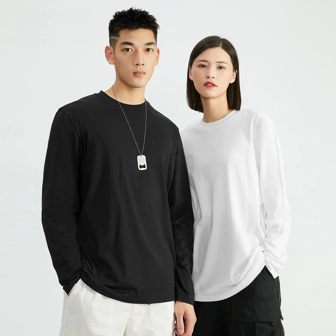 DEEP BREATH深呼吸品质女装休闲纯棉套头长袖T恤男女上衣A300806