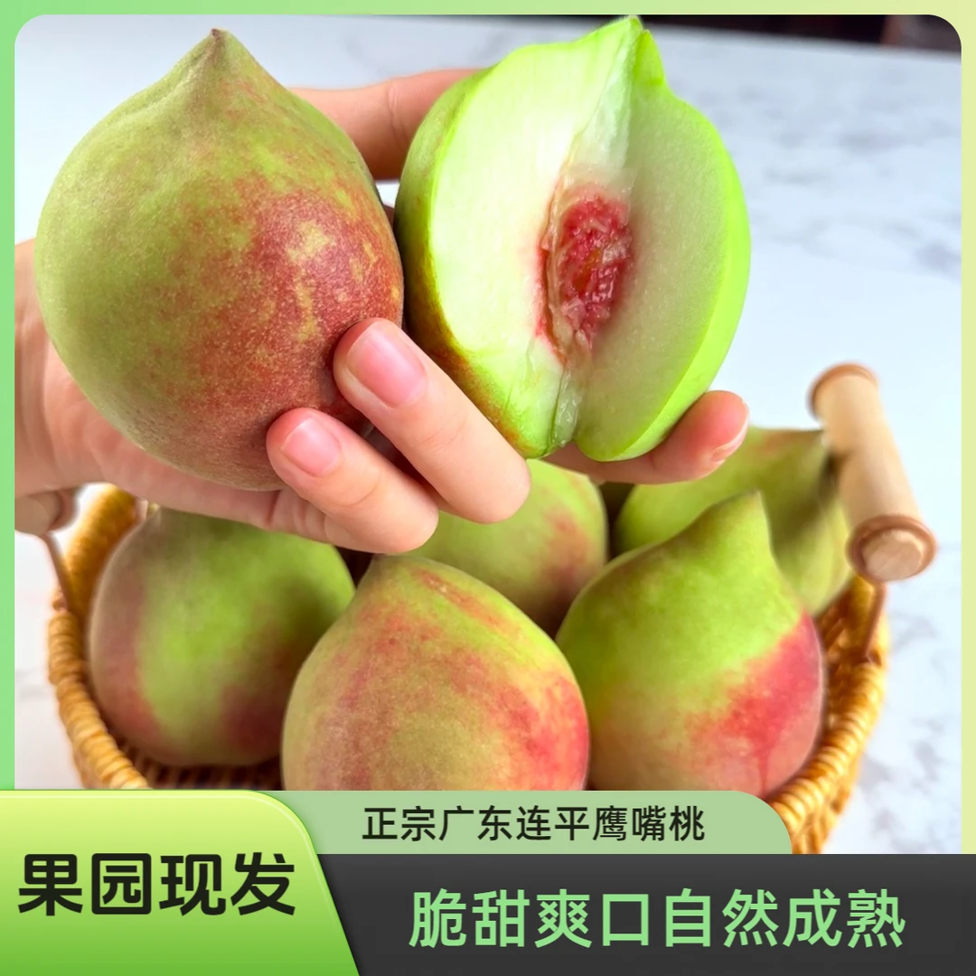 【顺丰包邮】正宗广东连平上坪鹰嘴桃脆甜爽口自然成熟现摘现发