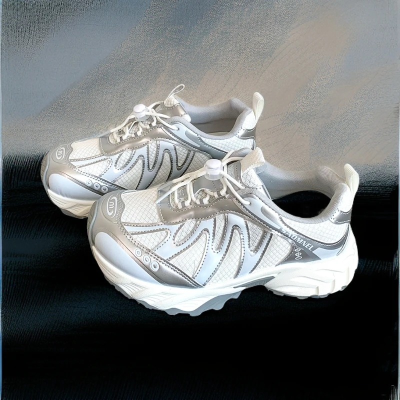 Ora新款韩系网面镂空运动鞋女2025年夏季时尚百搭透气轻便老爹鞋