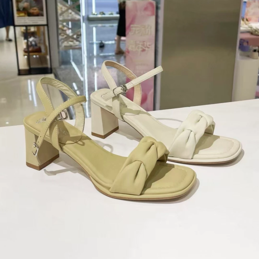 L20  粗跟高跟中跟女轻熟露趾时装凉鞋时尚夏季细跟轻熟风