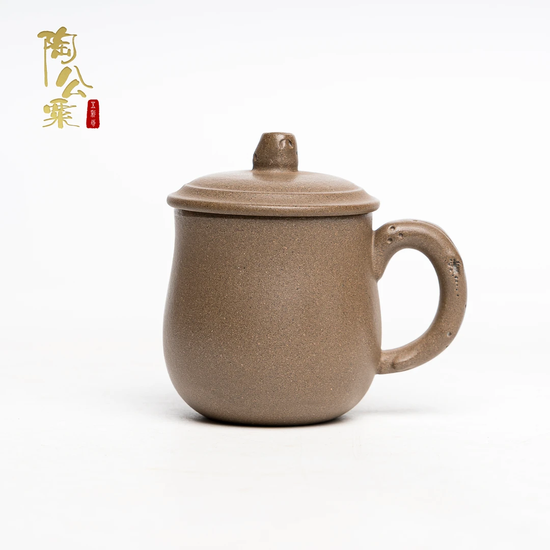 陶公粟原矿蟹壳青《小盖杯》160cc  手制家用精美紫砂壶茶具
