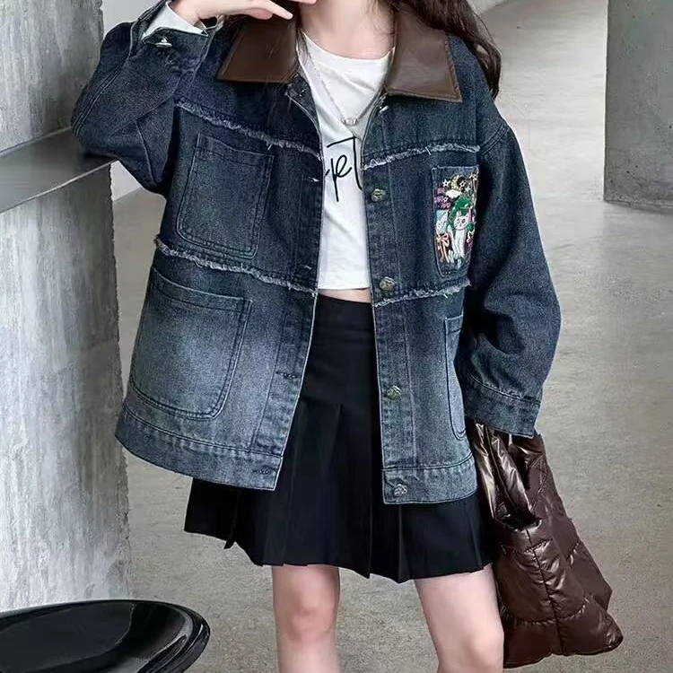 美式显瘦牛仔外套9266