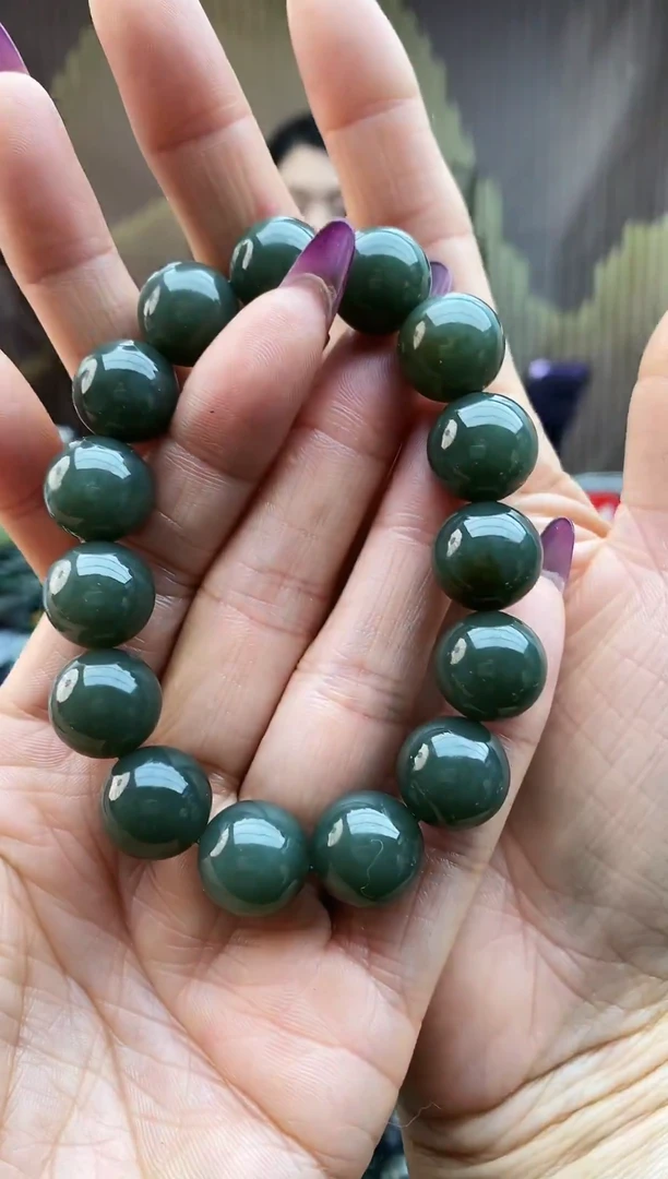 未镶嵌手串和田玉且末蓝14