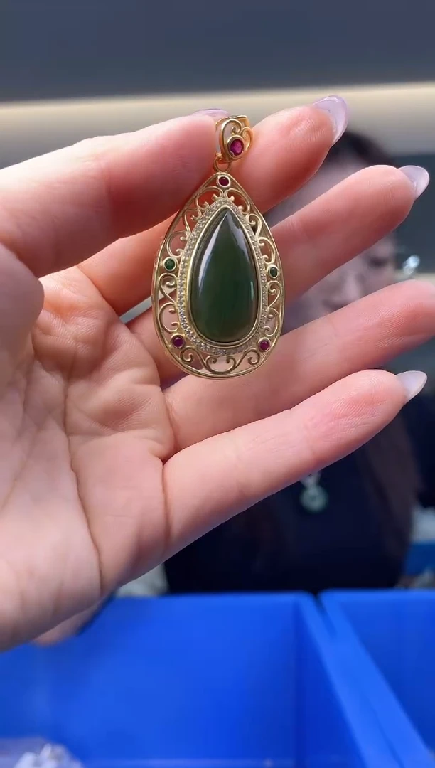 【闪购商品】和田玉`银S925镶嵌（多样性发一件）