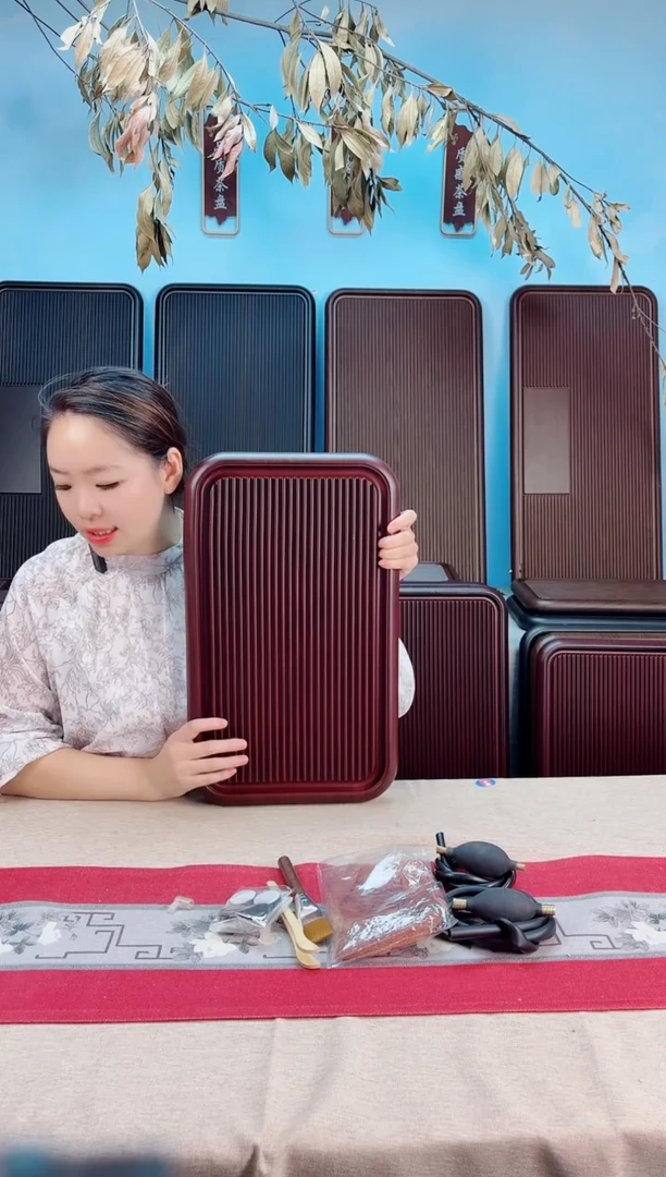 “*”大海红色款式茶盘50*30*4+70*40*4