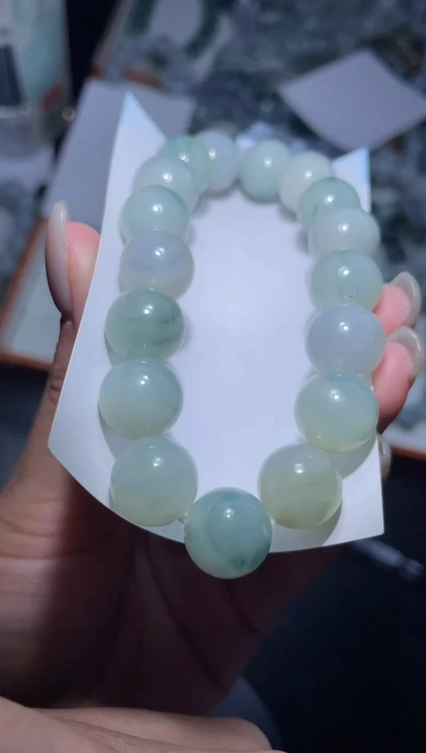 【闪购商品】定制翡翠未镶嵌天然缅甸A货翡翠手串109