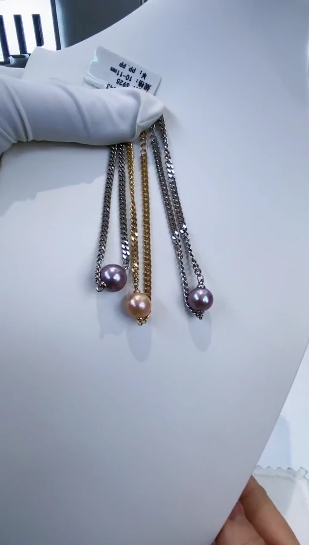 银S925镶嵌手链淡水珍珠Y淡水手链多样性发一