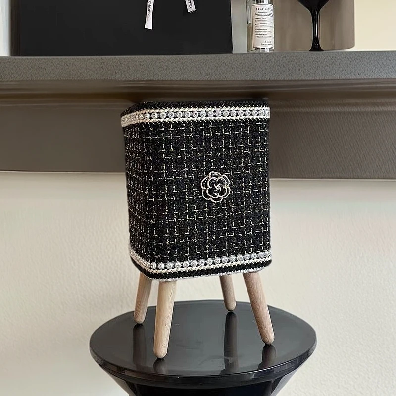 北欧风轻奢家居小香风垃圾桶家用按压式带盖高颜值客厅卧室