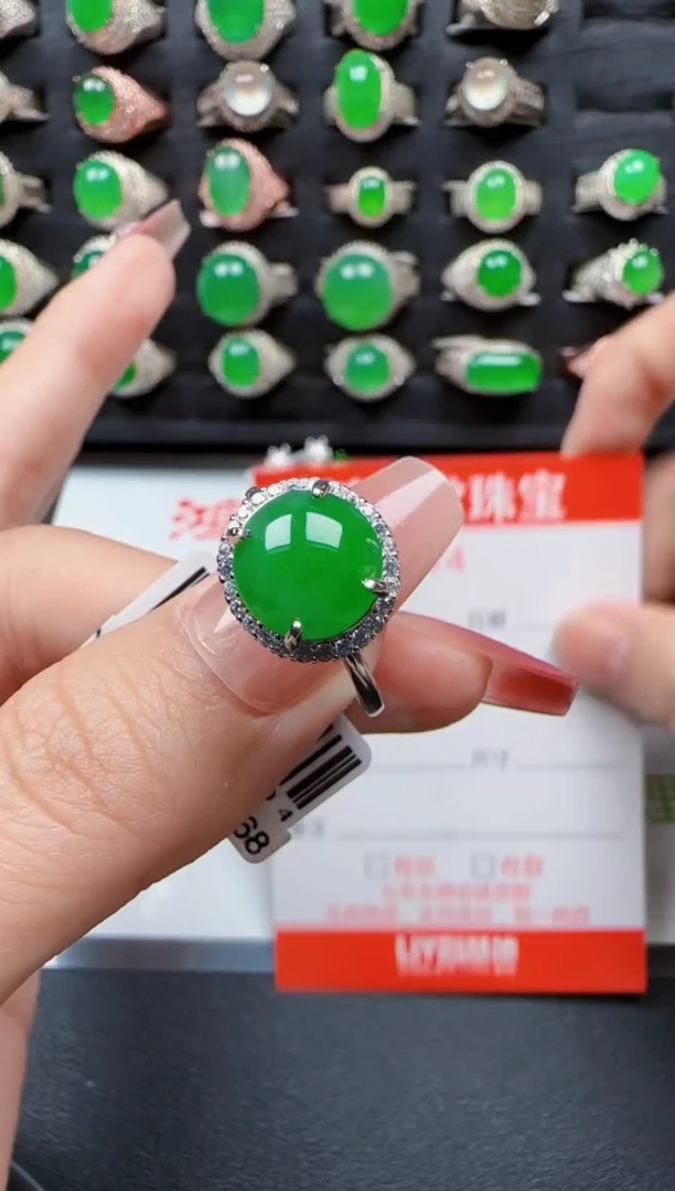 【闪购商品】翡翠戒指银S925镶嵌3174
