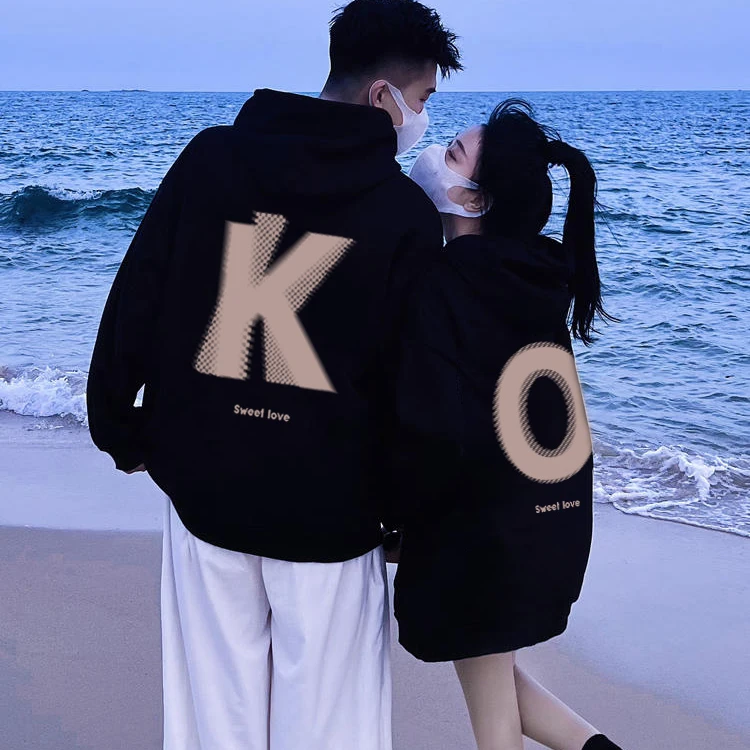 情侣装一男一女新潮爆款卫衣班服2025春秋冬季上衣外套百搭宽松绒