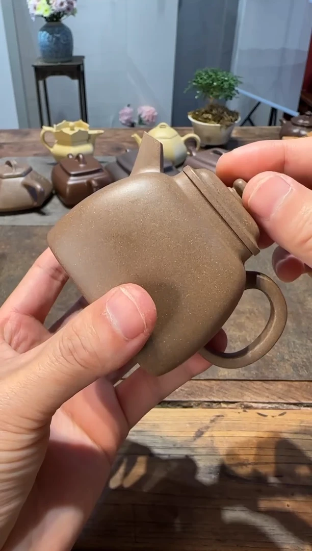 茶壶紫砂海****！四方坦然 青灰老段