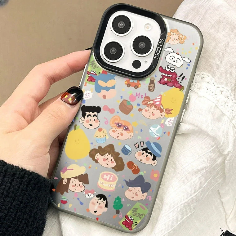 【彩银】小新全家福适用于苹果16promax防摔手机壳iPhone15141312