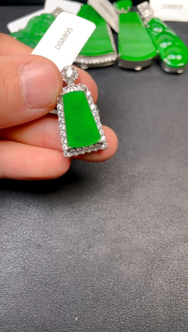 银S925镶嵌挂件翡翠DZ