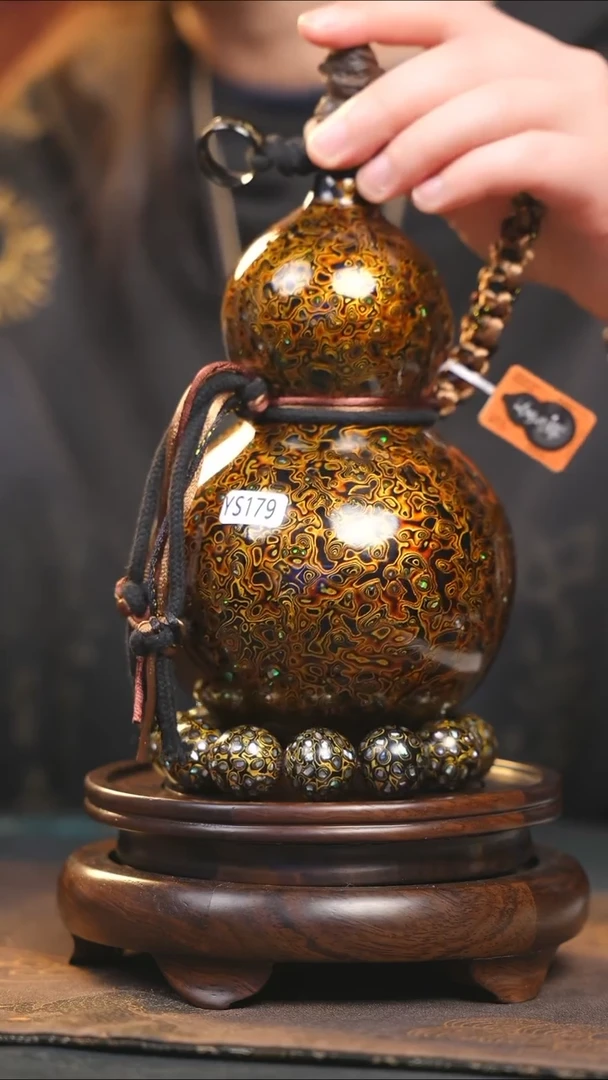 【闪购商品】YS179漆艺酒葫芦不包手串及旋转底座