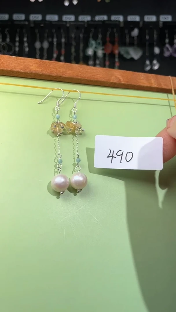 紫晶耳饰银S925镶嵌喜欢拍