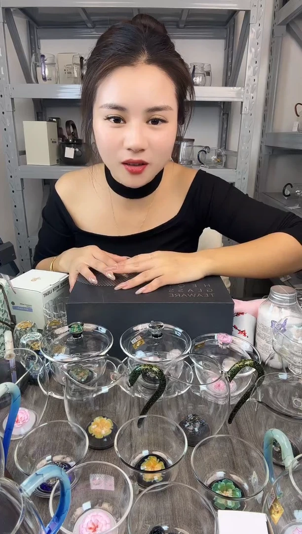 水晶玻璃无盖款/**/禾器 怡然黑金珀公道杯 普通盒