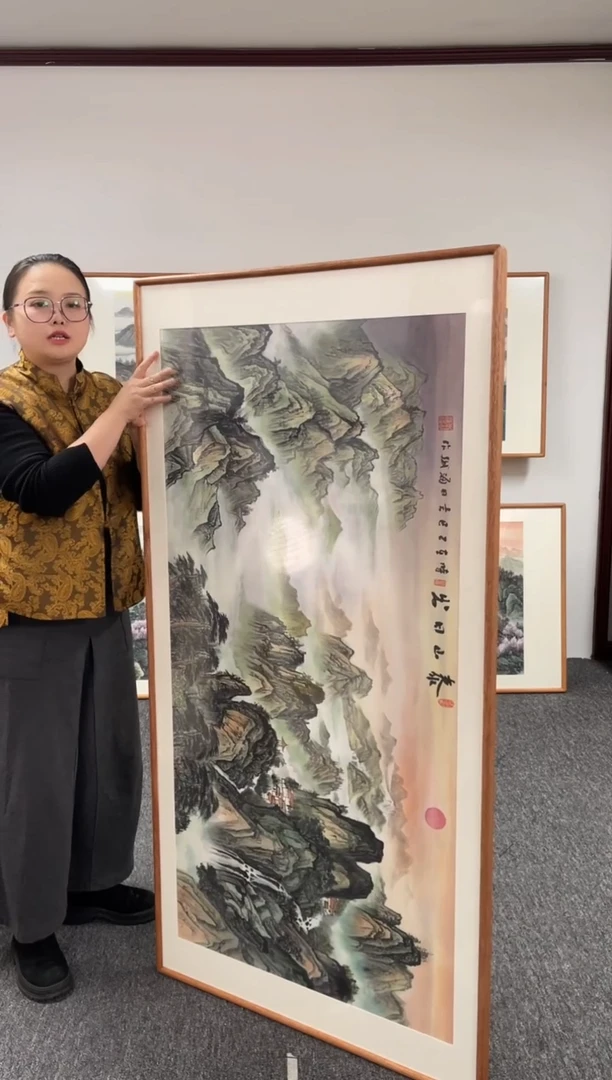 【闪购商品】国画泰山日出155*78绘画作品