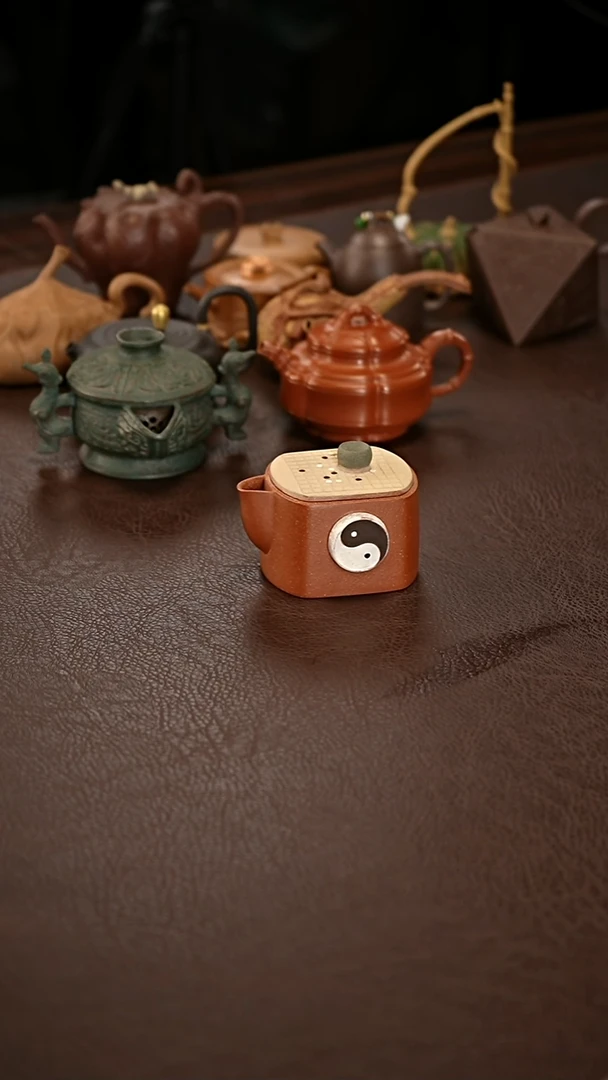 茶壶紫砂棋盘格紫砂壶