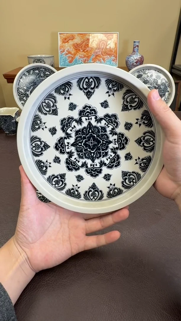 二号釉星空宝相纹壶承