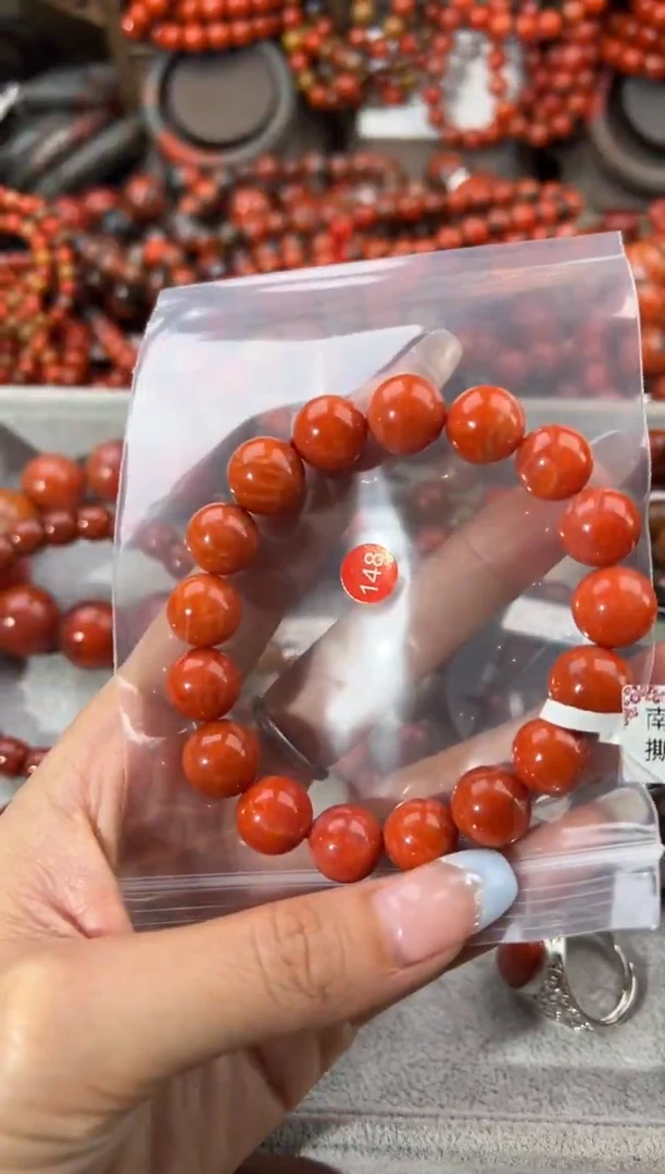 未镶嵌戒指南红玛瑙12+