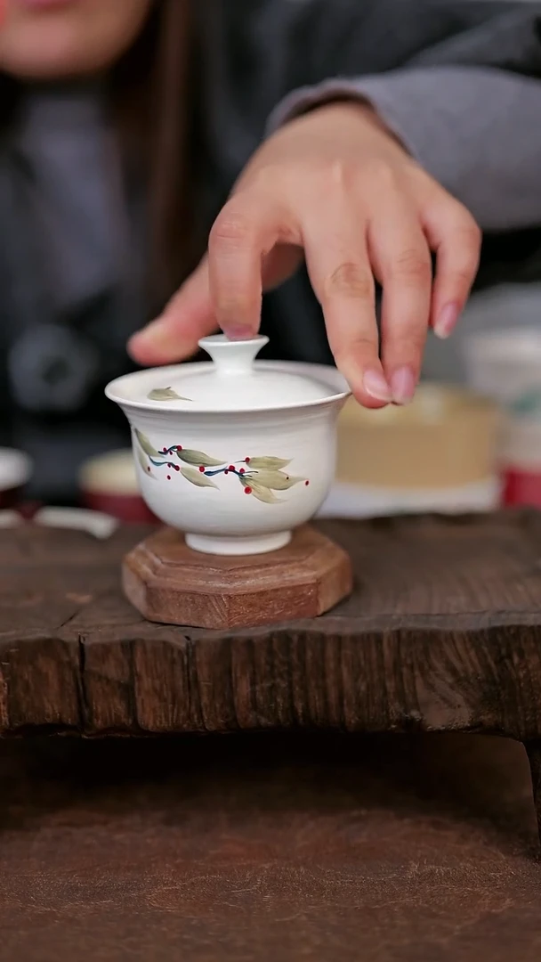 手工元宝手工红豆盖碗