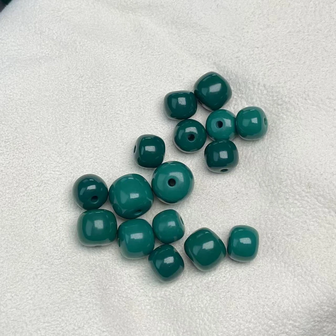 地狱色老型珠光珠文玩手串配珠 顶珠 腰珠 配饰手工