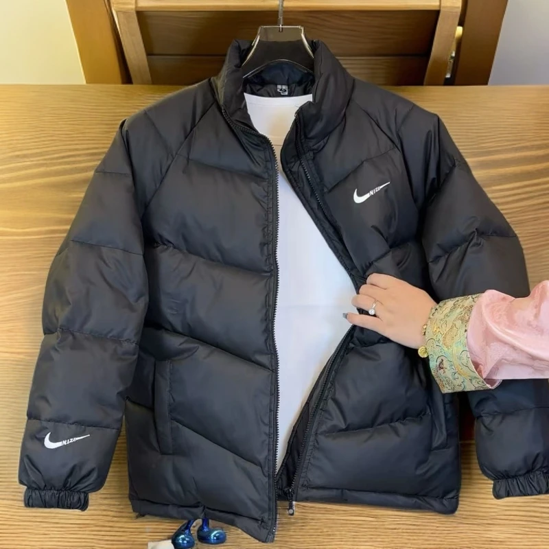 9992冬季新款立领加厚保暖百搭时尚刺绣休闲棉服外套