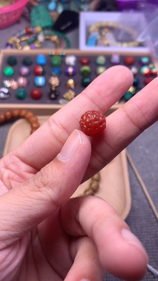 未镶嵌配饰南红玛瑙金刚珠 单个发