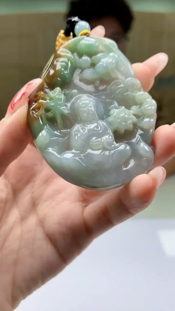 【闪购商品】定制翡翠未镶嵌4688ty-毛货挂件34
