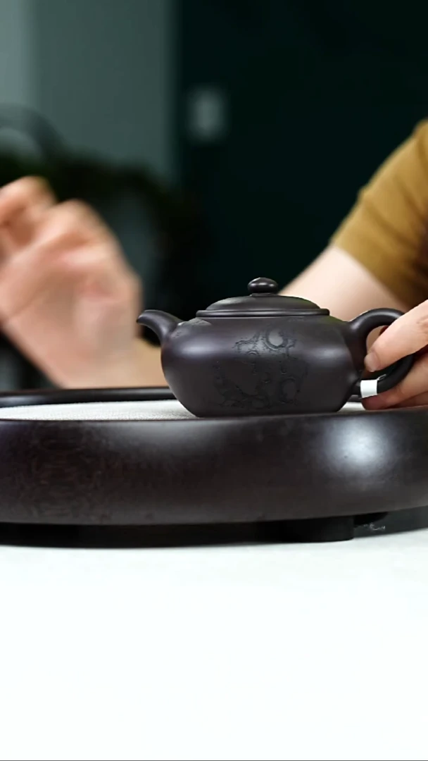 茶壶紫砂成然-茄皮紫-300cc