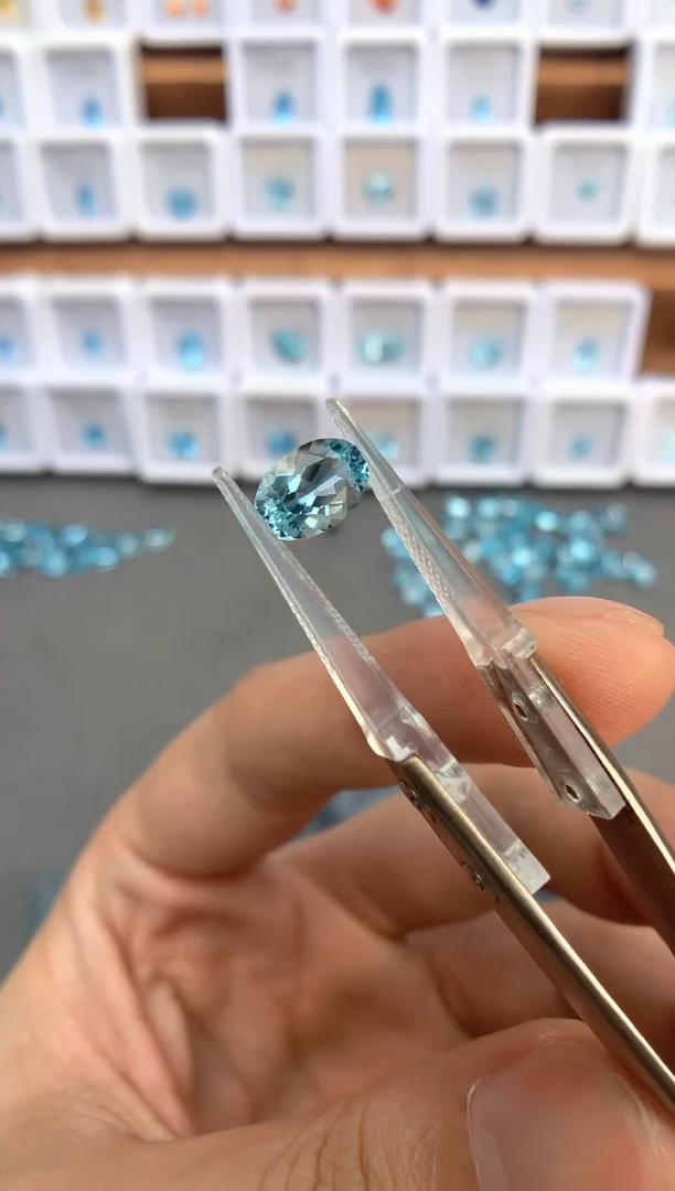 未镶嵌裸石定制海蓝宝石1.65ct 圣玛 01013