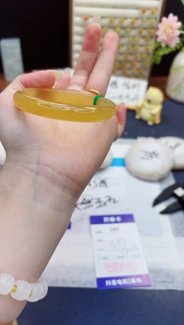 未镶嵌手镯石英质玉80-财气镯-圈口55