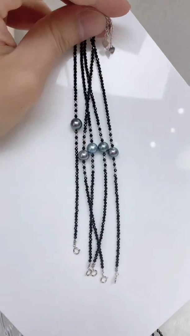 银S925镶嵌海水珍珠手链