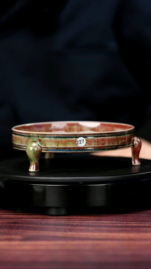 其他227#李盼龙一级品原矿钧瓷三足洗