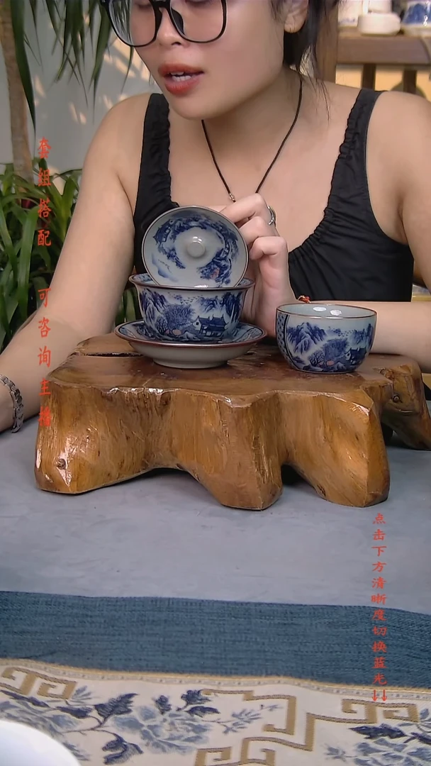 简装家用款2件套 老陶泥开片纹陶瓷茶具