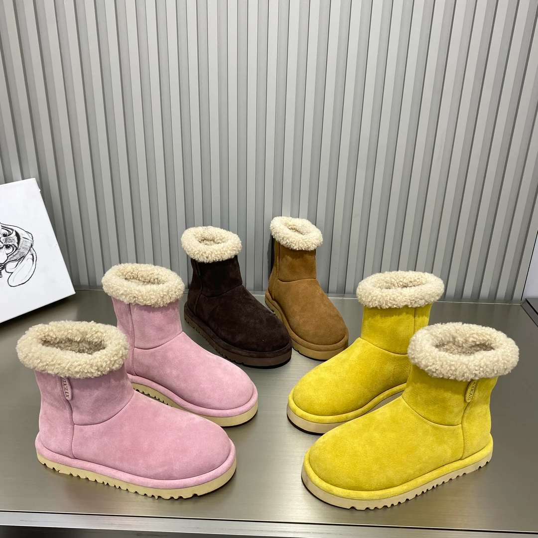 糖果色雪地靴女2025冬季新款大棉保暖显脚小韩系毛口百搭休闲棉鞋